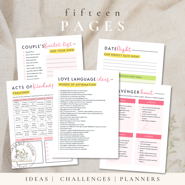 Color Block Relationship Planner for Couples featured