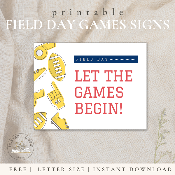 Field Day Games Signs