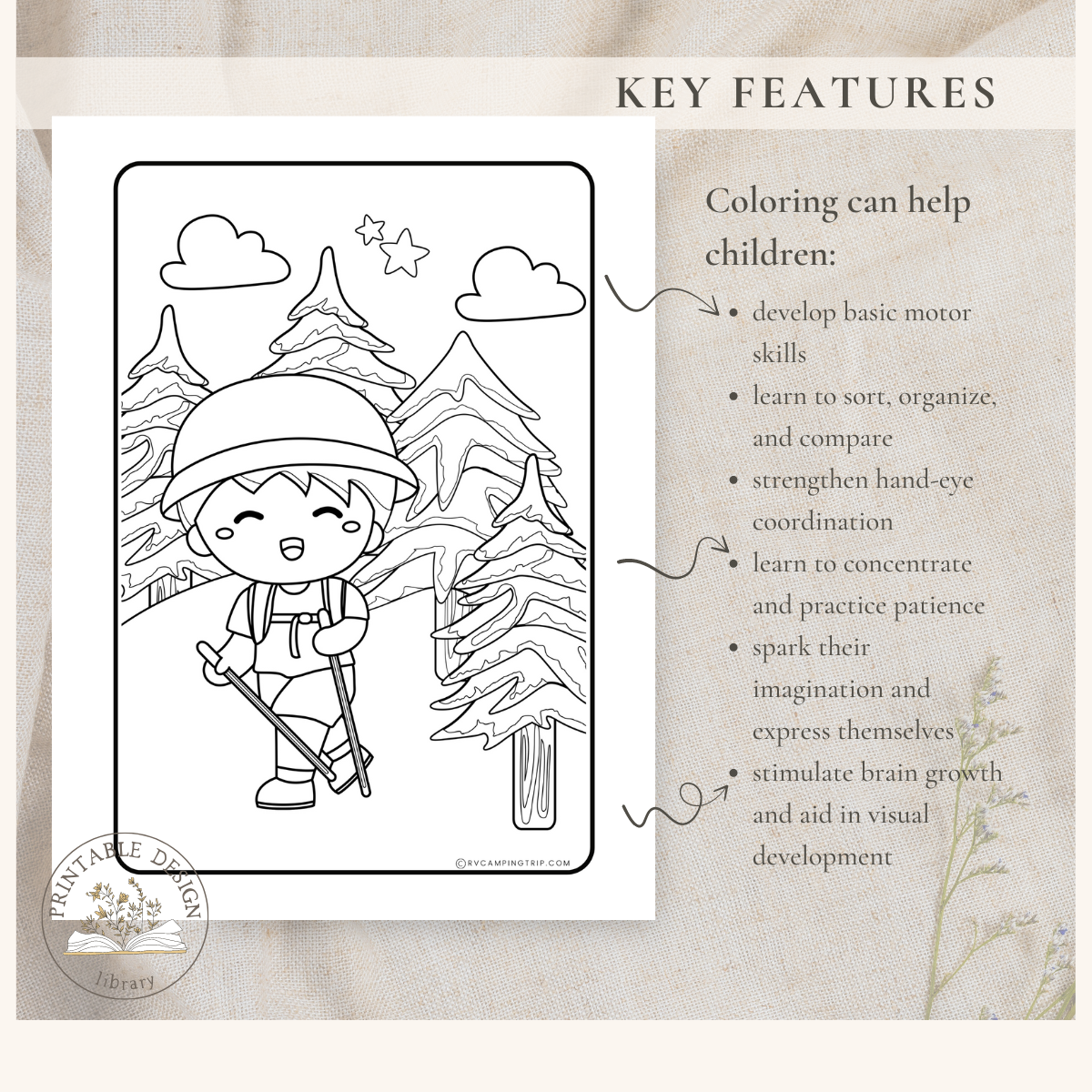 Camping Coloring Book for Kids
