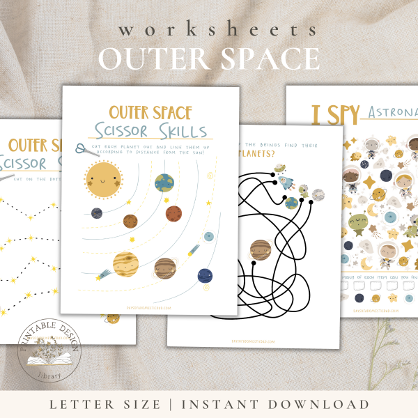 Outer Space Worksheets For Kids