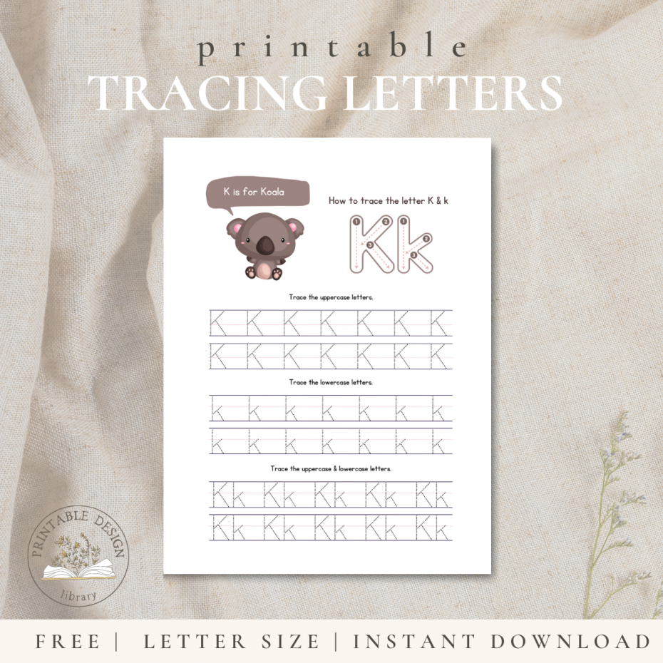 Tracing Letters Worksheets – Printable Design Library