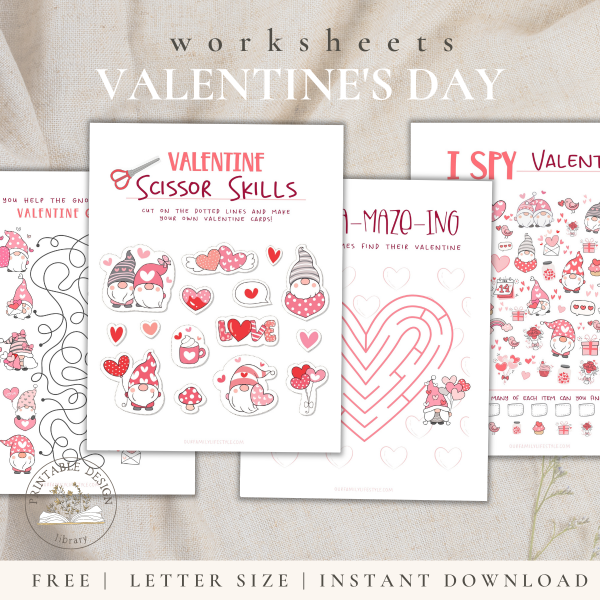 Valentine's Day Worksheets For Kids