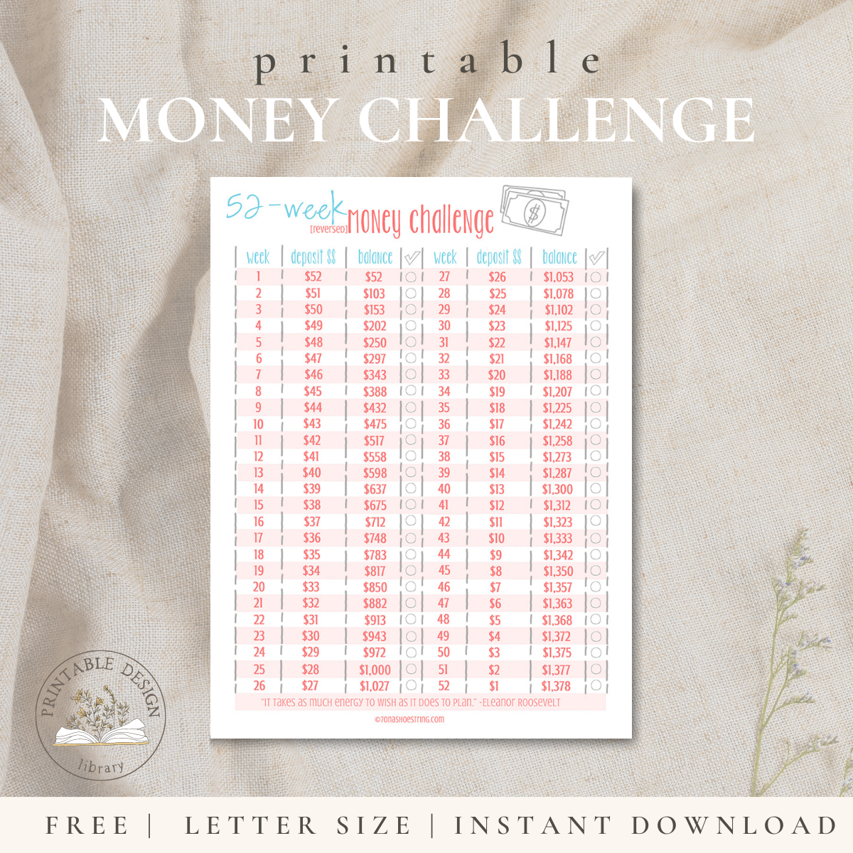 52 Week Money Challenge