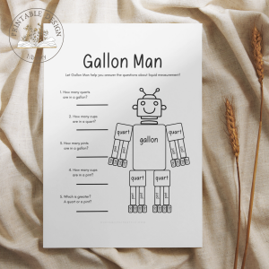 Gallon Man Worksheet