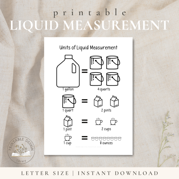 liquid measurement printable